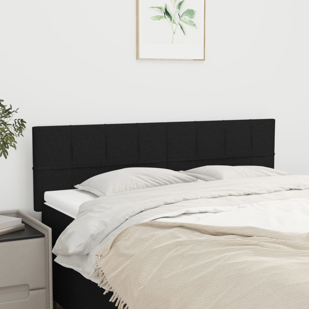 Kopfteile Schwarz 144x5x78/88 cm Stoff