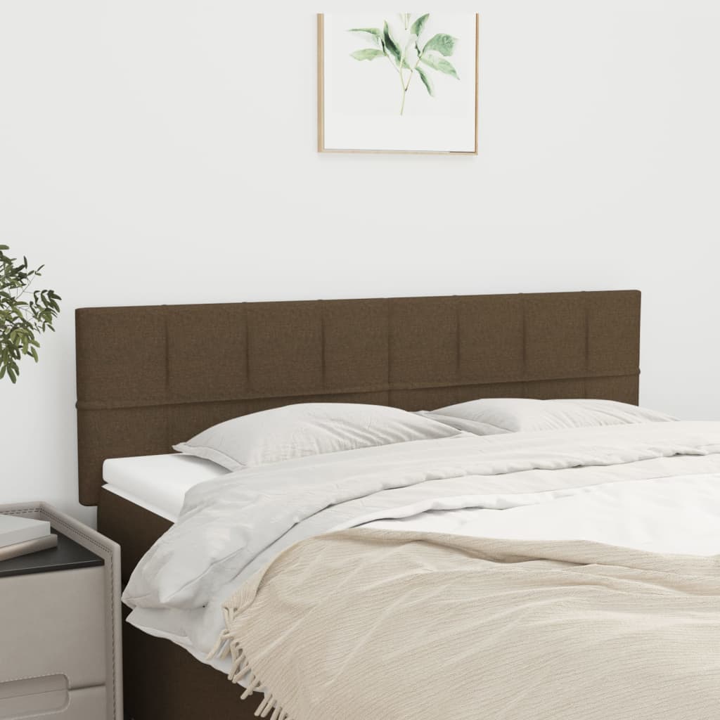 Kopfteile Dunkelbraun 144x5x78/88 cm Stoff