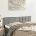Kopfteile Hellgrau 144x5x78/88 cm Samt