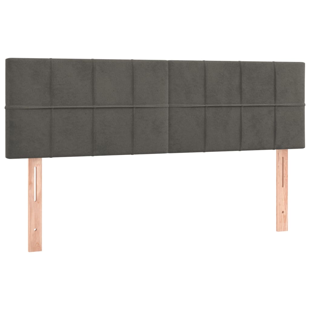 Kopfteile Dunkelgrau 144x5x78/88 cm Samt