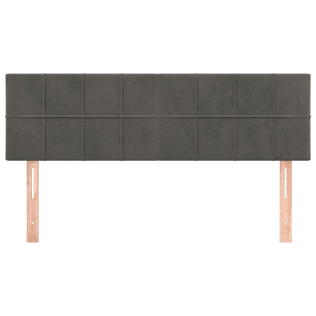 Kopfteile Dunkelgrau 144x5x78/88 cm Samt
