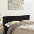 Kopfteile Schwarz 144x5x78/88 cm Samt