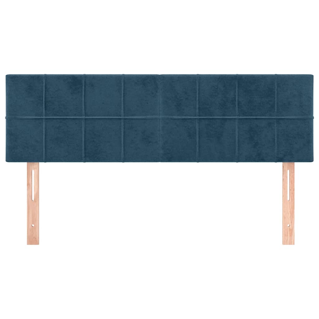 Kopfteile Dunkelblau 144x5x78/88 cm Samt