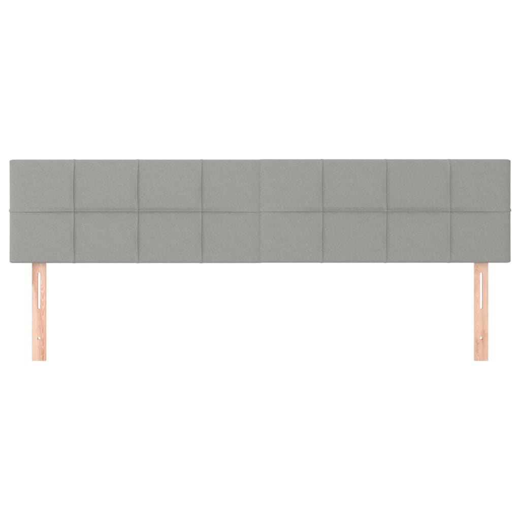 Kopfteile Hellgrau 160x5x78/88 cm Stoff