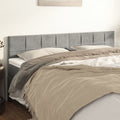 Kopfteile Hellgrau 160x5x78/88 cm Samt