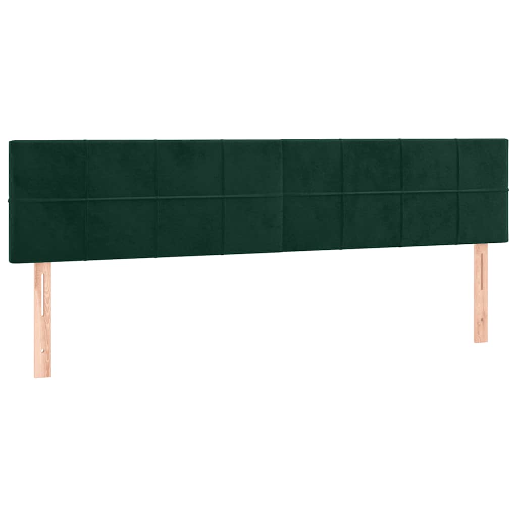 Kopfteile Dunkelgrün 160x5x78/88 cm Samt