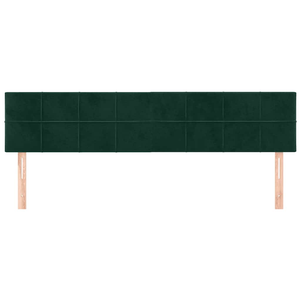 Kopfteile Dunkelgrün 160x5x78/88 cm Samt