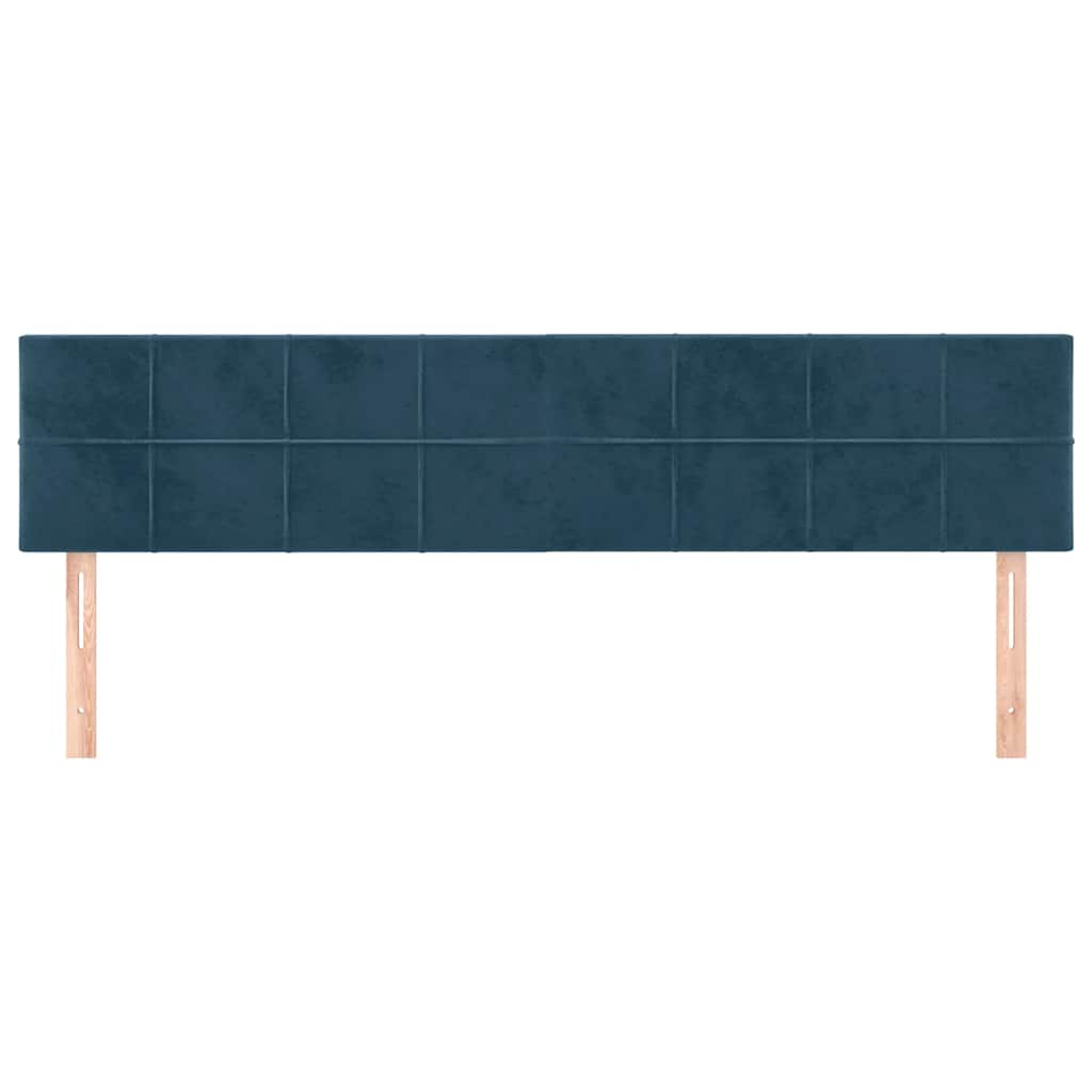 Kopfteile Dunkelblau 160x5x78/88 cm Samt
