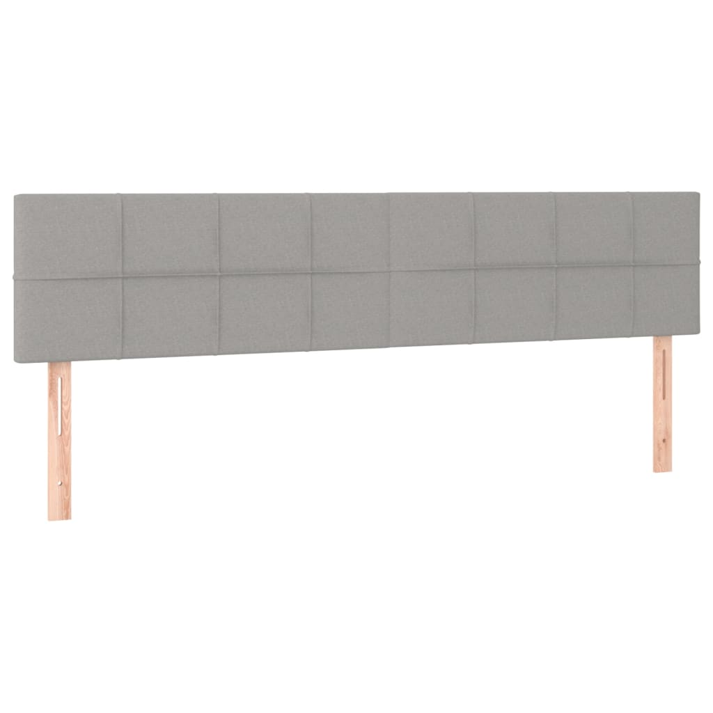 Kopfteile Hellgrau 180x5x78/88 cm Stoff