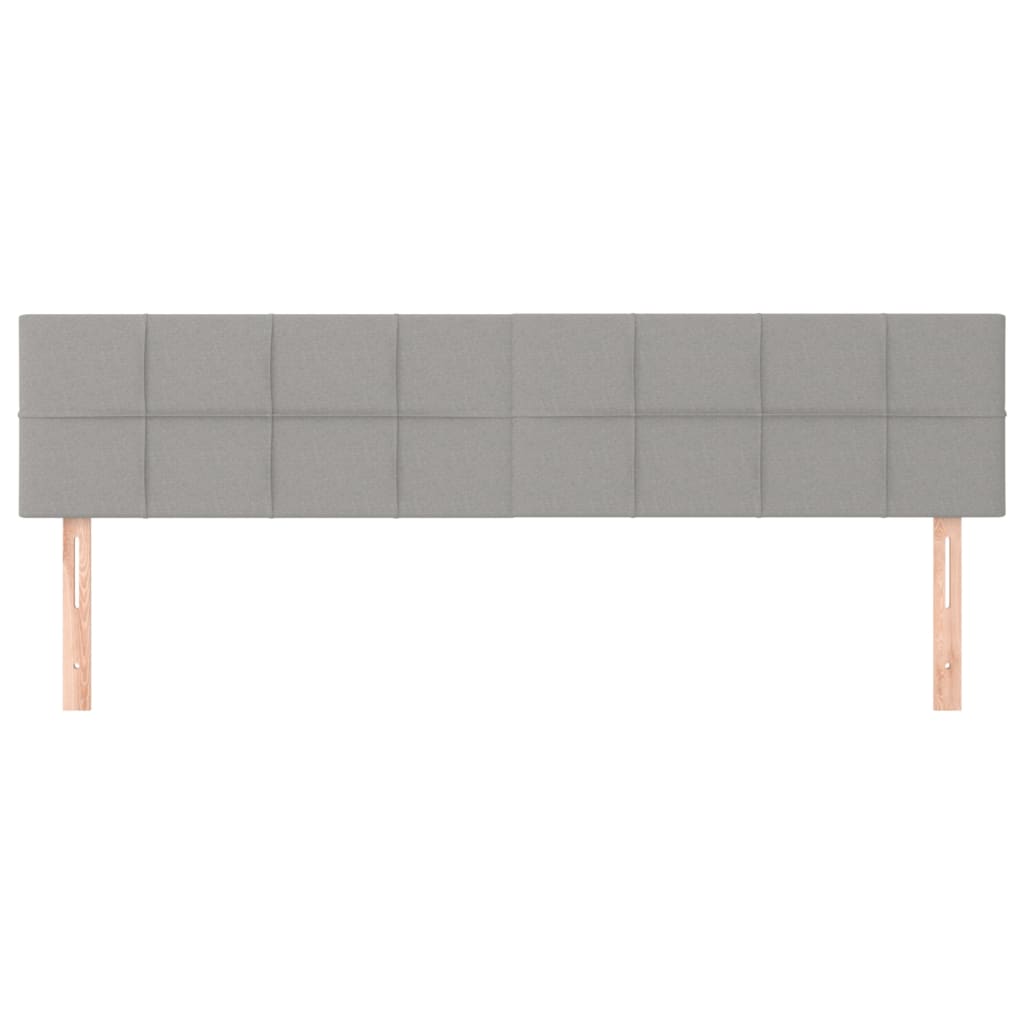 Kopfteile Hellgrau 180x5x78/88 cm Stoff