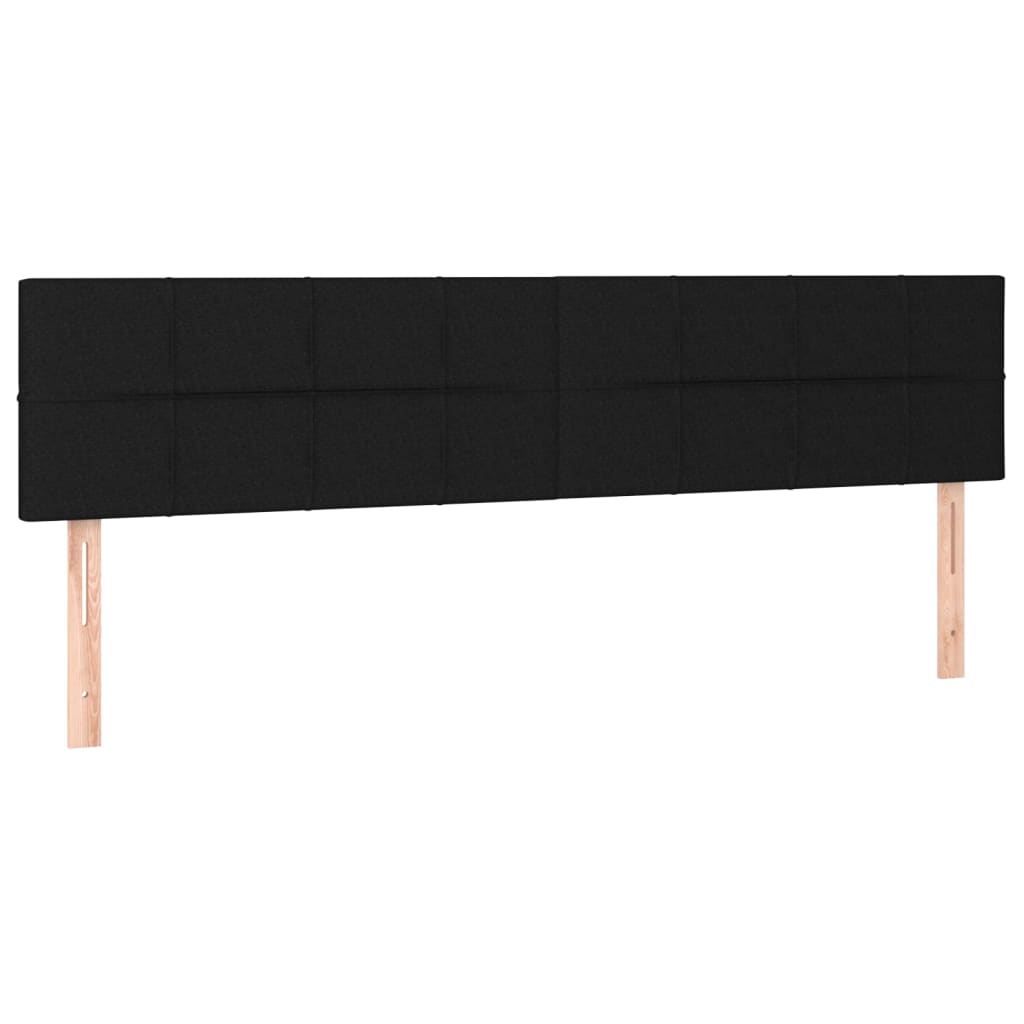 Kopfteile Schwarz 180x5x78/88 cm Stoff