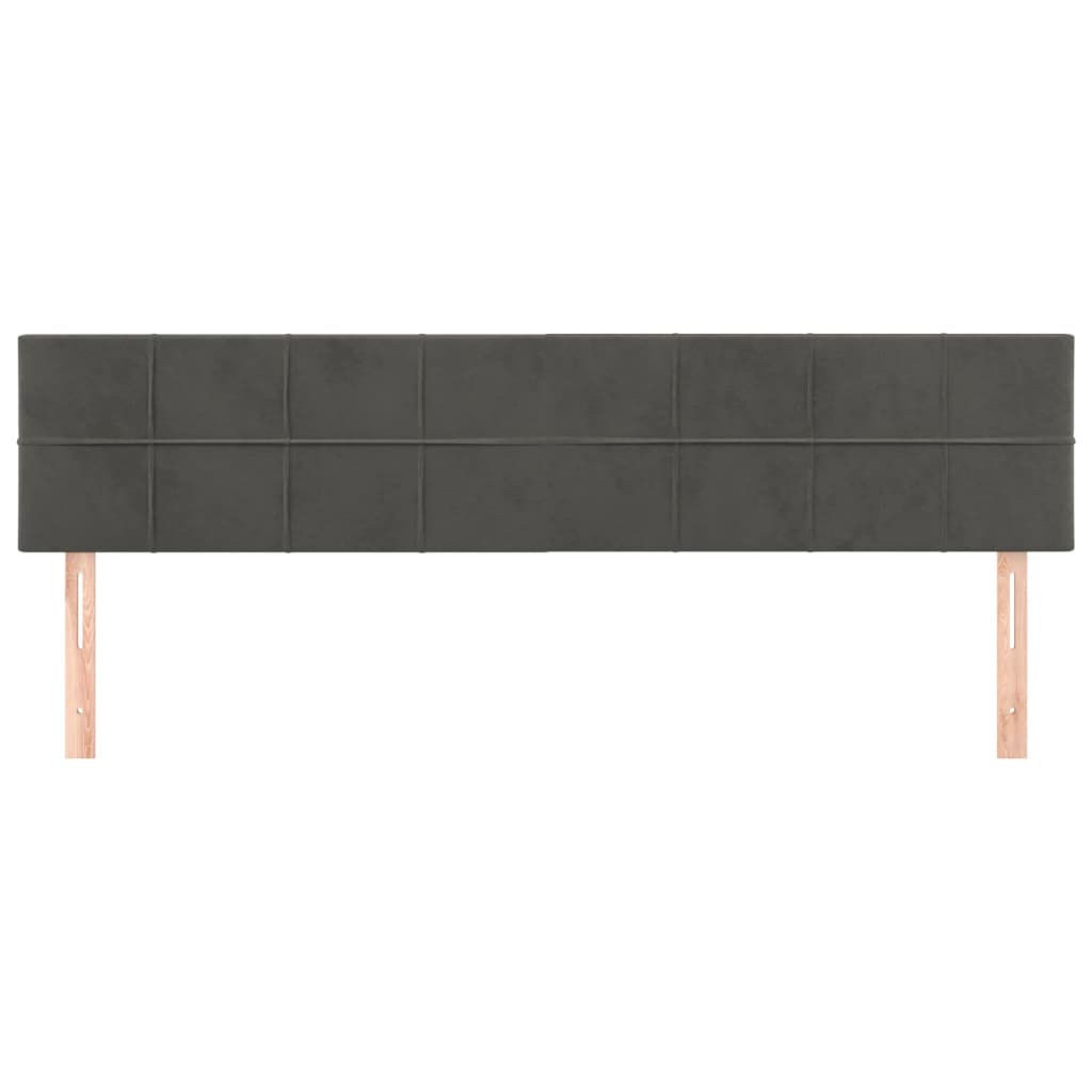 Kopfteile Dunkelgrau 180x5x78/88 cm Samt