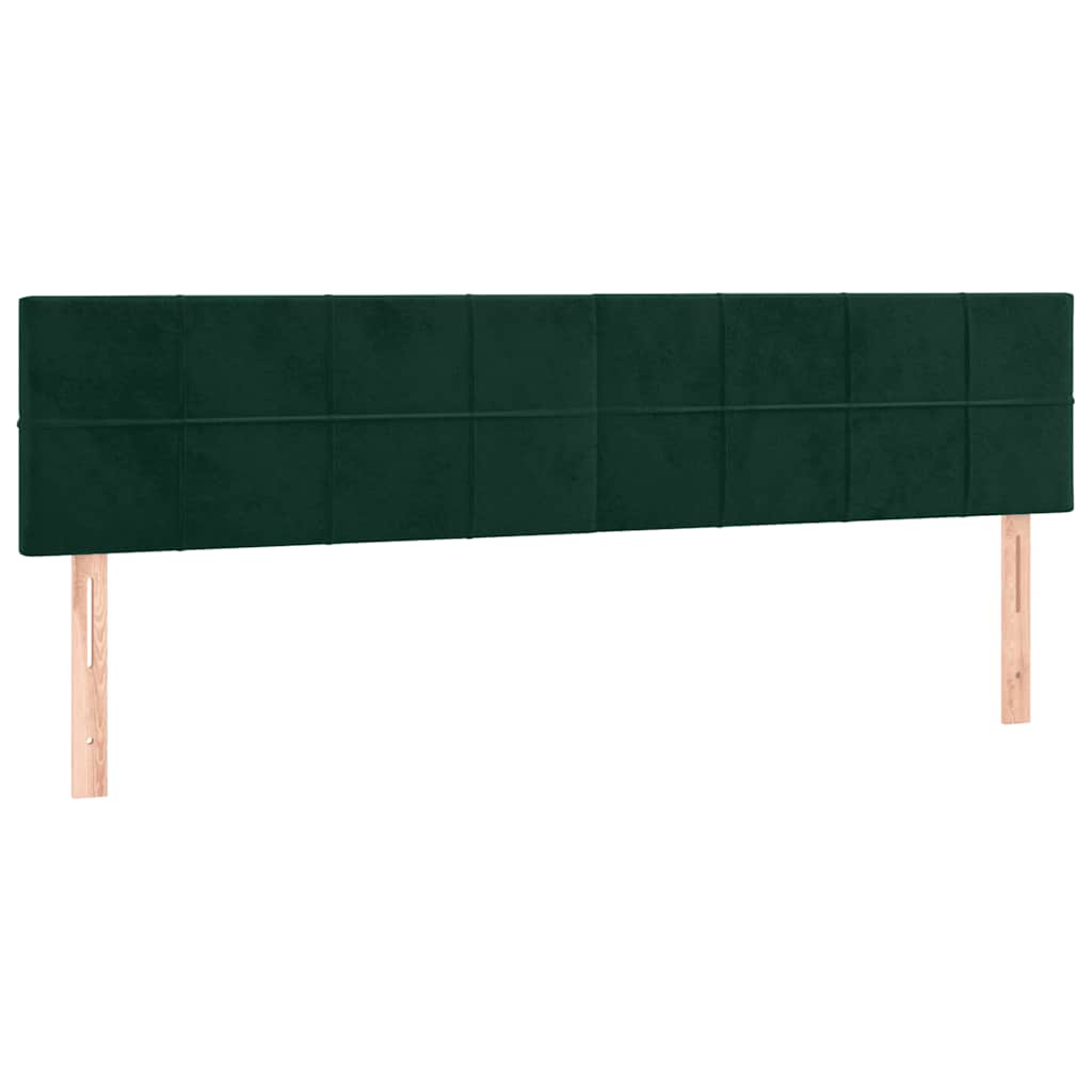 Kopfteile Dunkelgrün 180x5x78/88 cm Samt