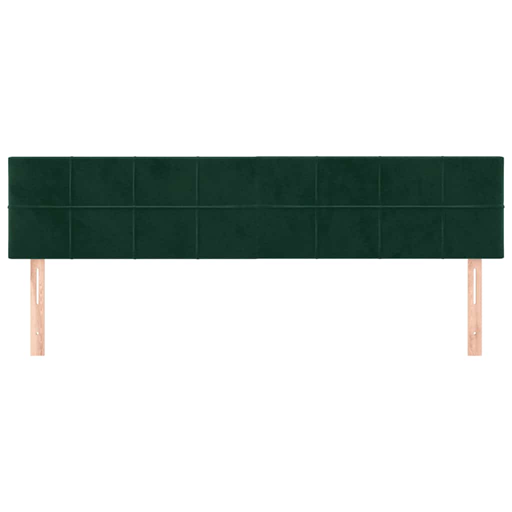 Kopfteile Dunkelgrün 180x5x78/88 cm Samt