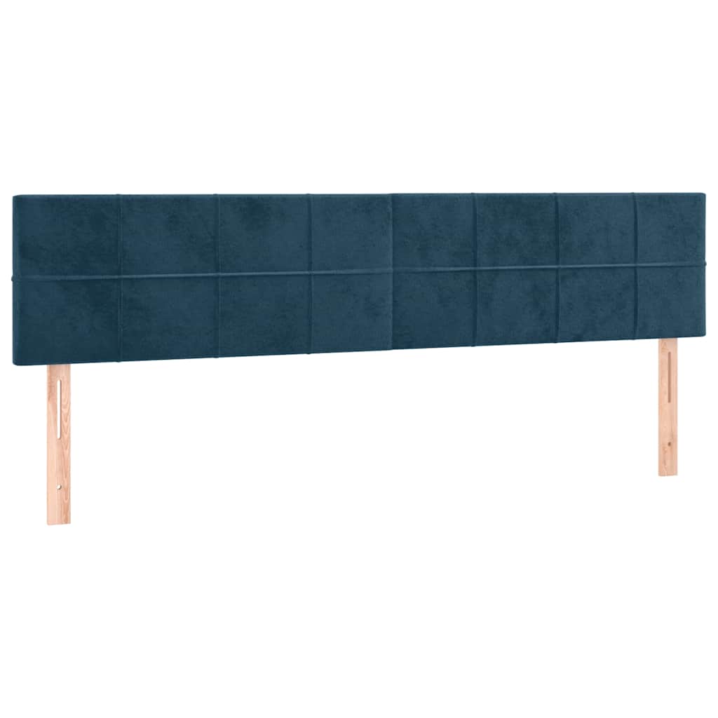 Kopfteile Dunkelblau 180x5x78/88 cm Samt