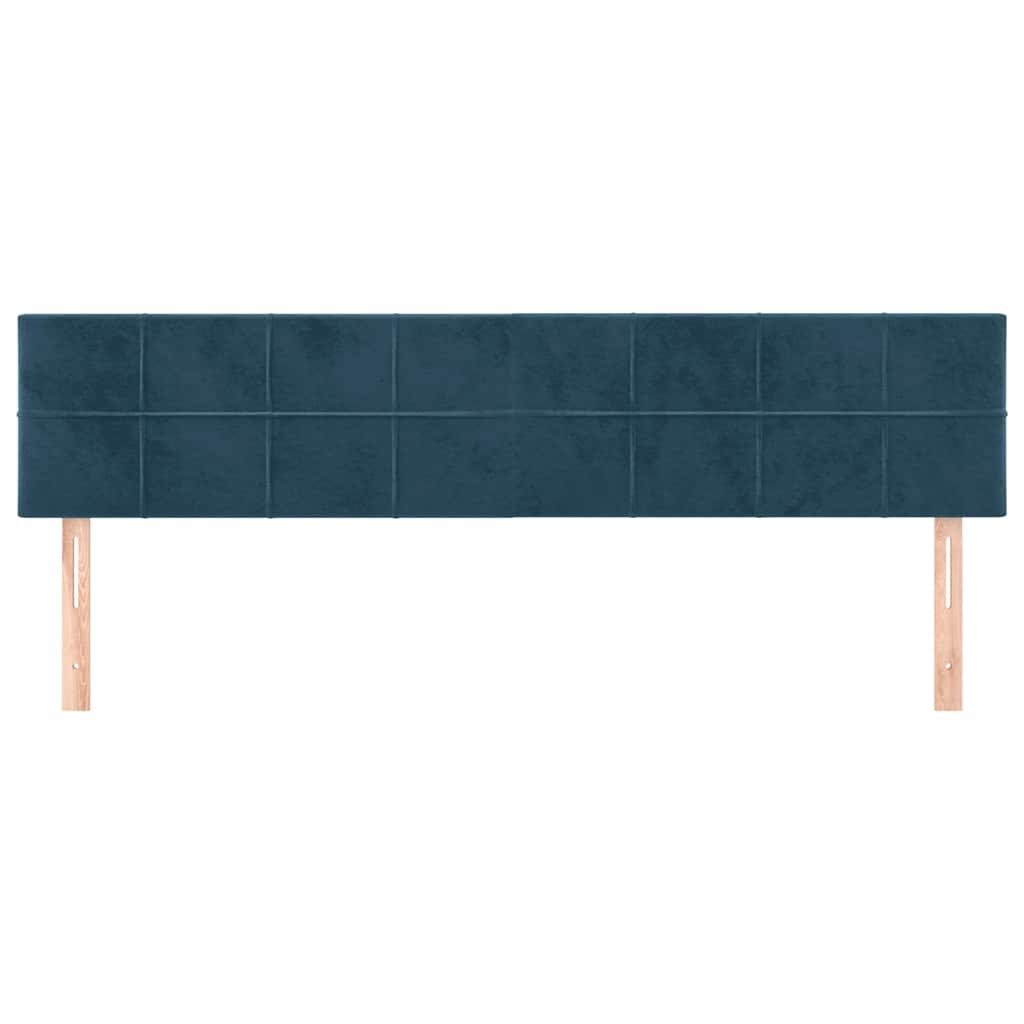 Kopfteile Dunkelblau 180x5x78/88 cm Samt