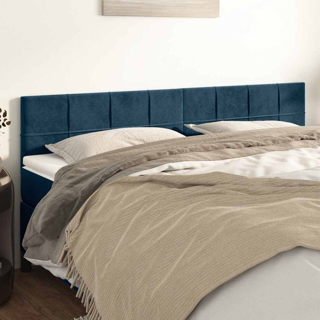 Kopfteile Dunkelblau 180x5x78/88 cm Samt