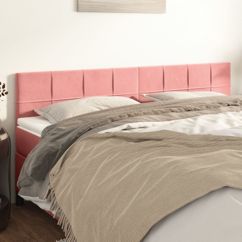 Kopfteile Rosa 180x5x78/88 cm Samt