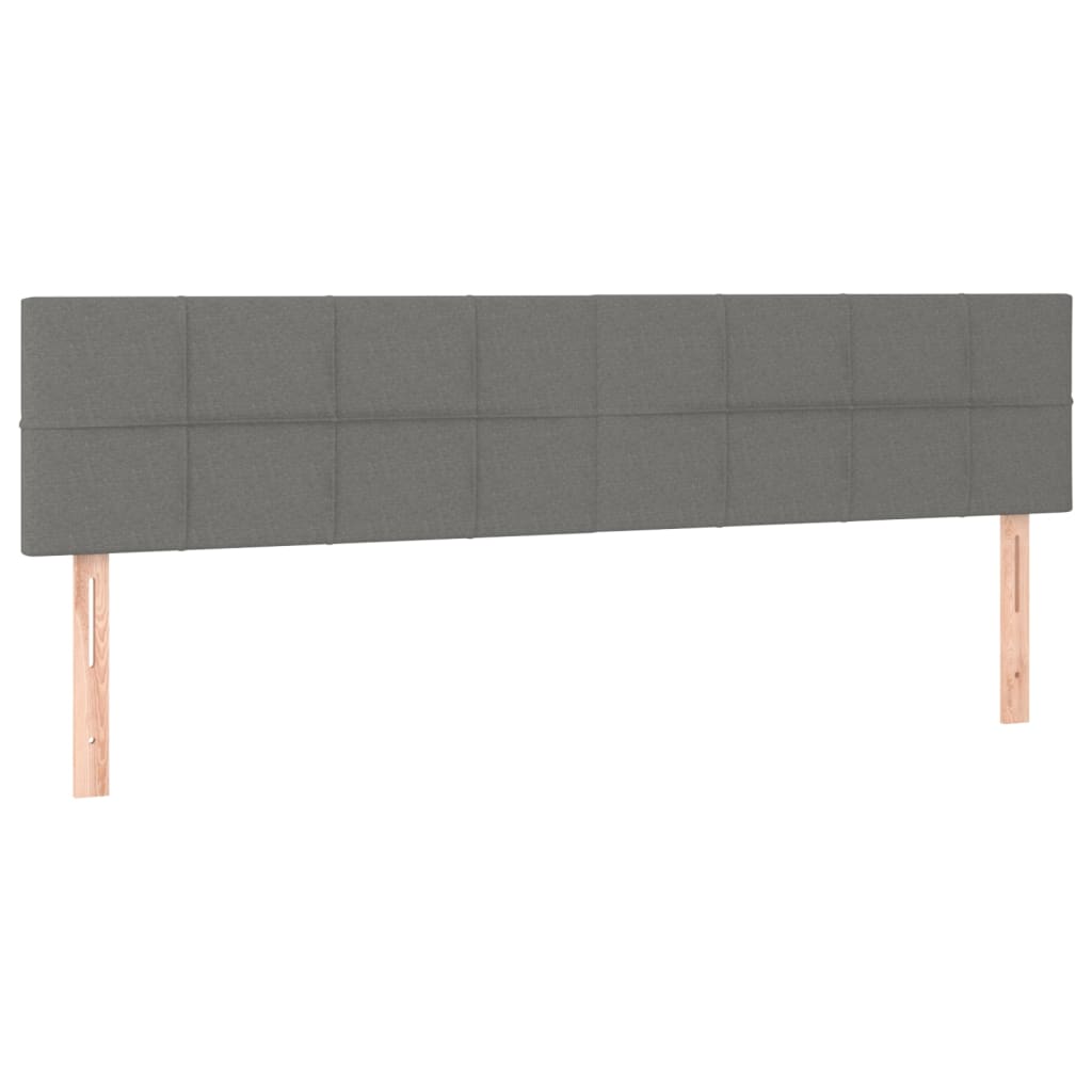 Kopfteile Dunkelgrau 200x5x78/88 cm Stoff