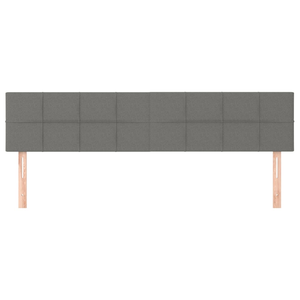 Kopfteile Dunkelgrau 200x5x78/88 cm Stoff