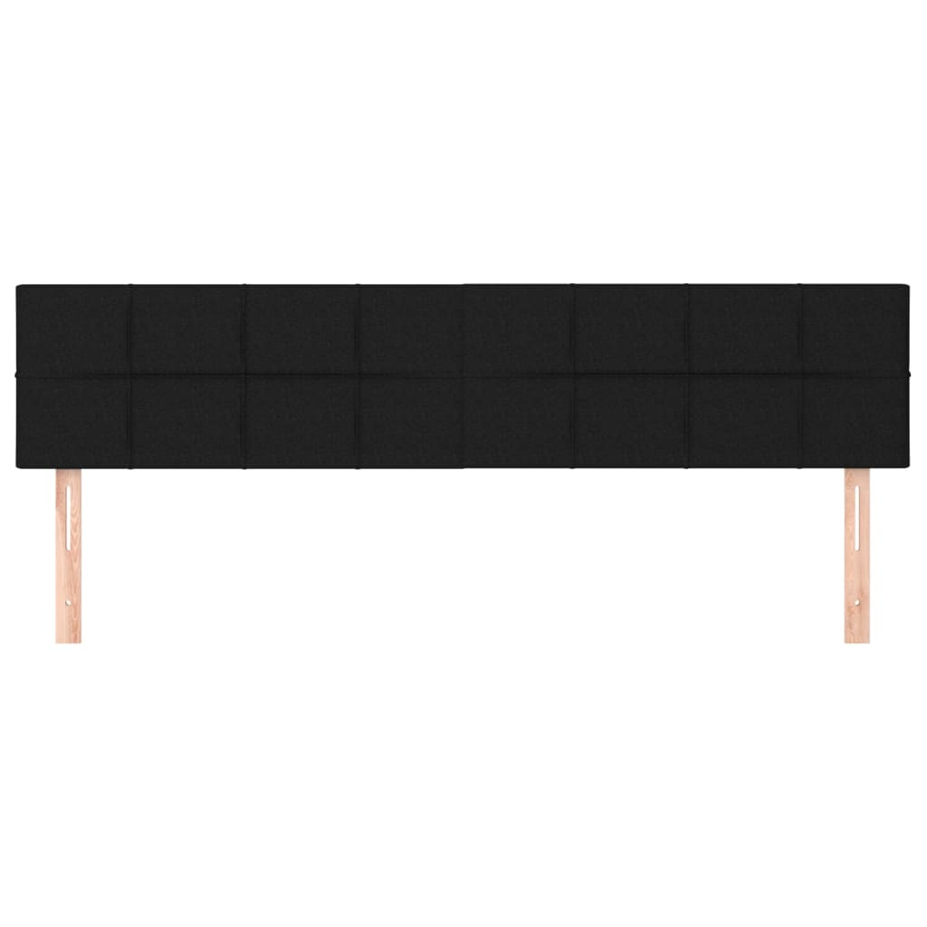 Kopfteile Schwarz 200x5x78/88 cm Stoff