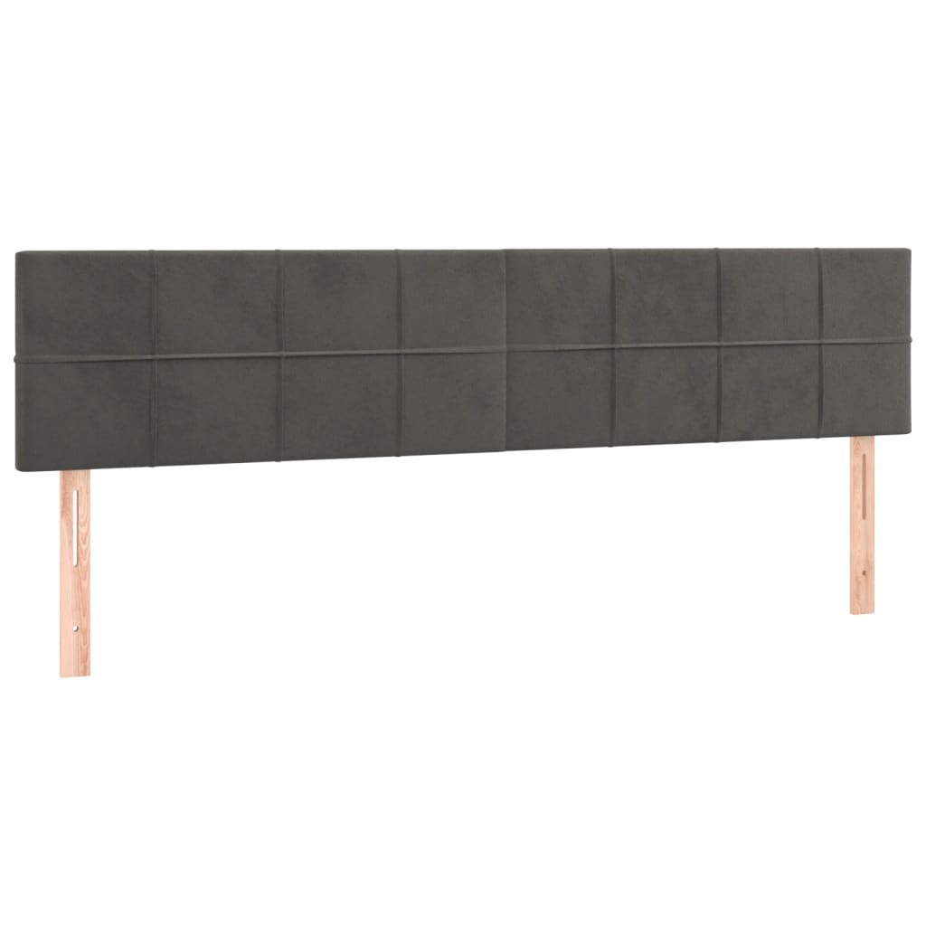 Kopfteile Dunkelgrau 200x5x78/88 cm Samt