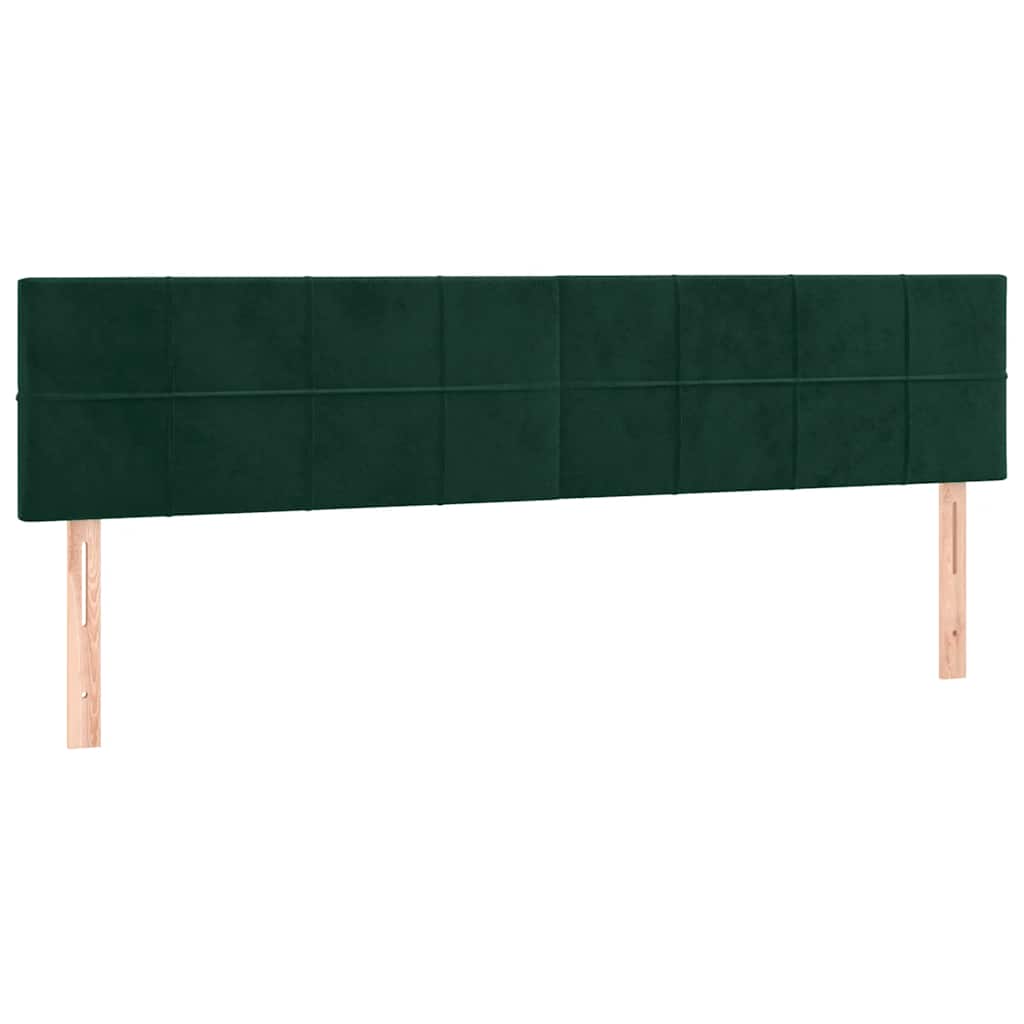 Kopfteile Dunkelgrün 200x5x78/88 cm Samt