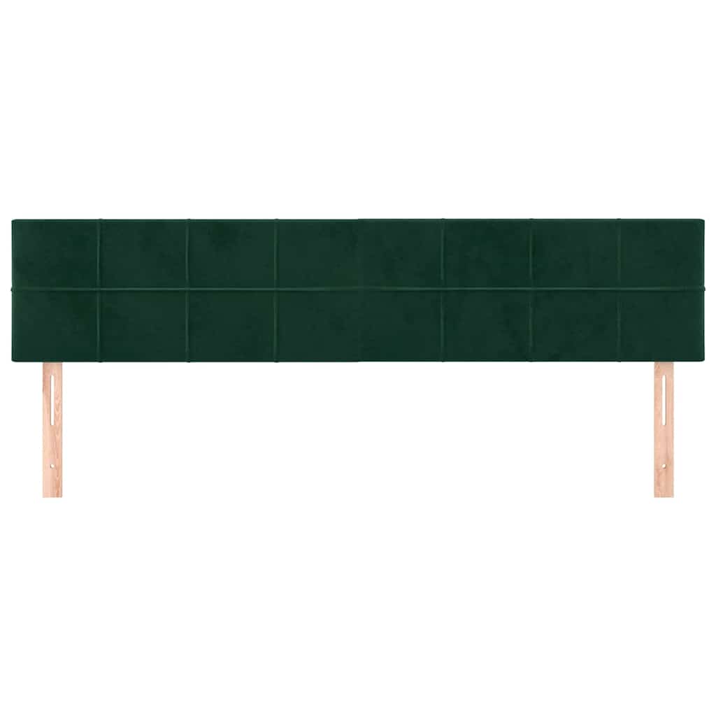 Kopfteile Dunkelgrün 200x5x78/88 cm Samt