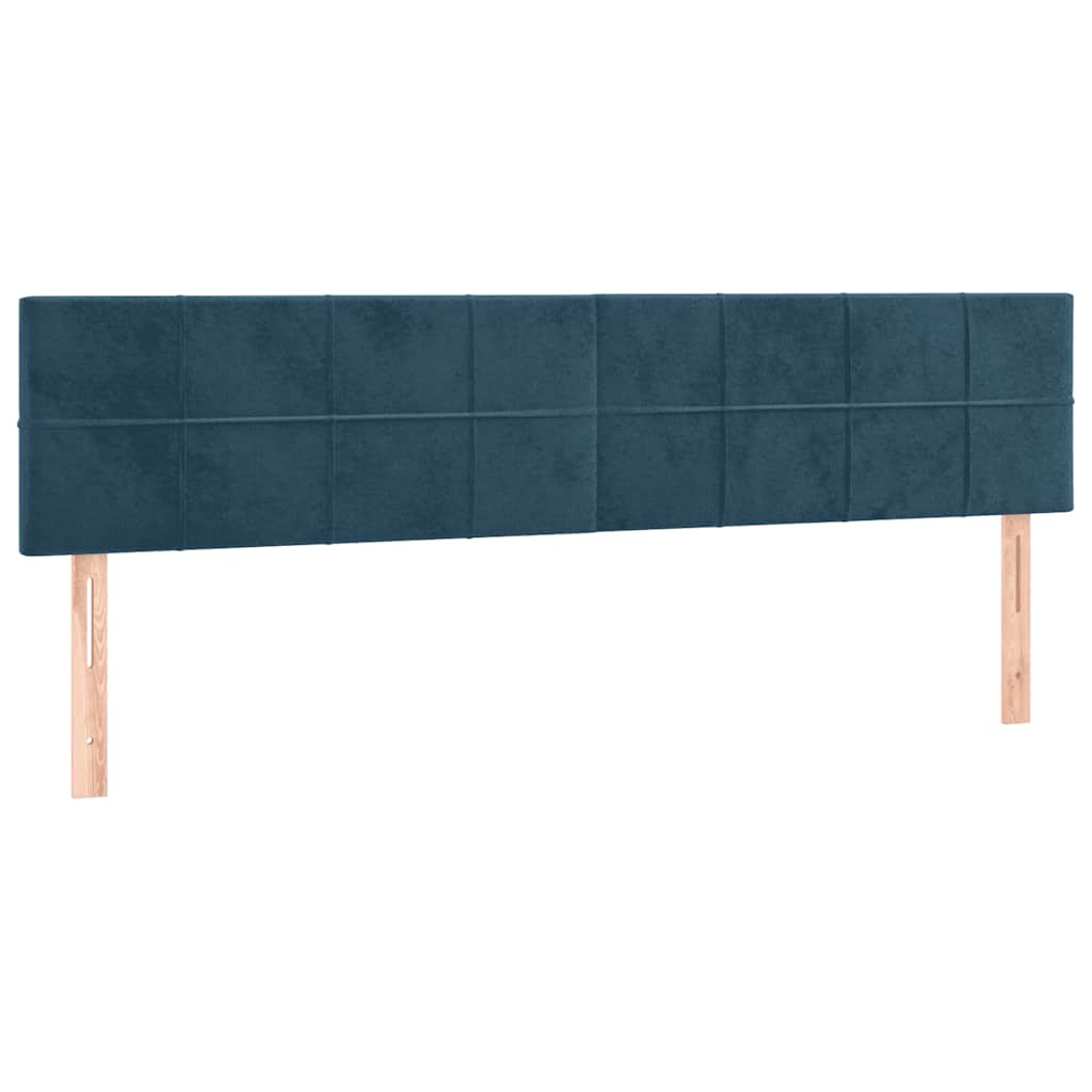 Kopfteile Dunkelblau 200x5x78/88 cm Samt