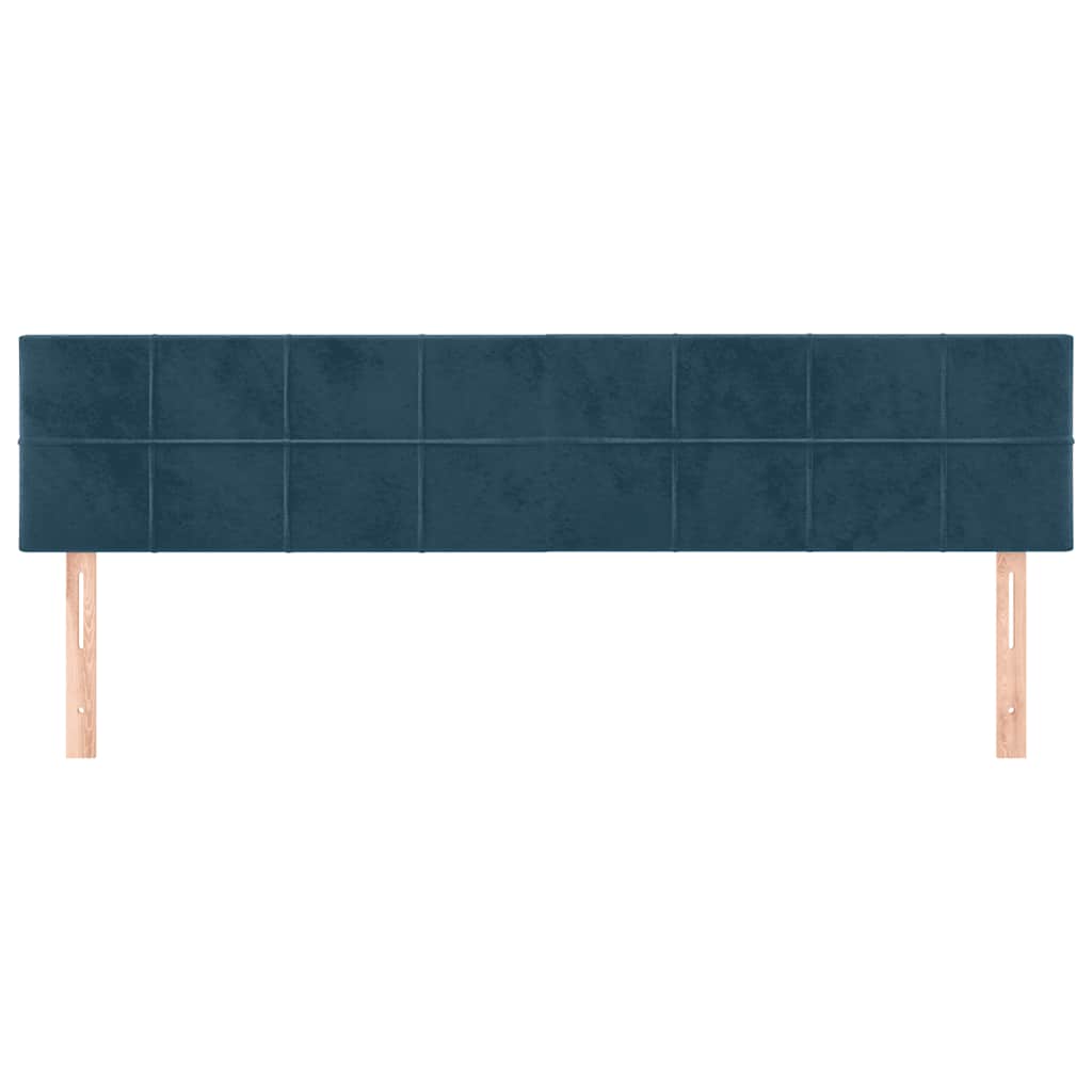 Kopfteile Dunkelblau 200x5x78/88 cm Samt