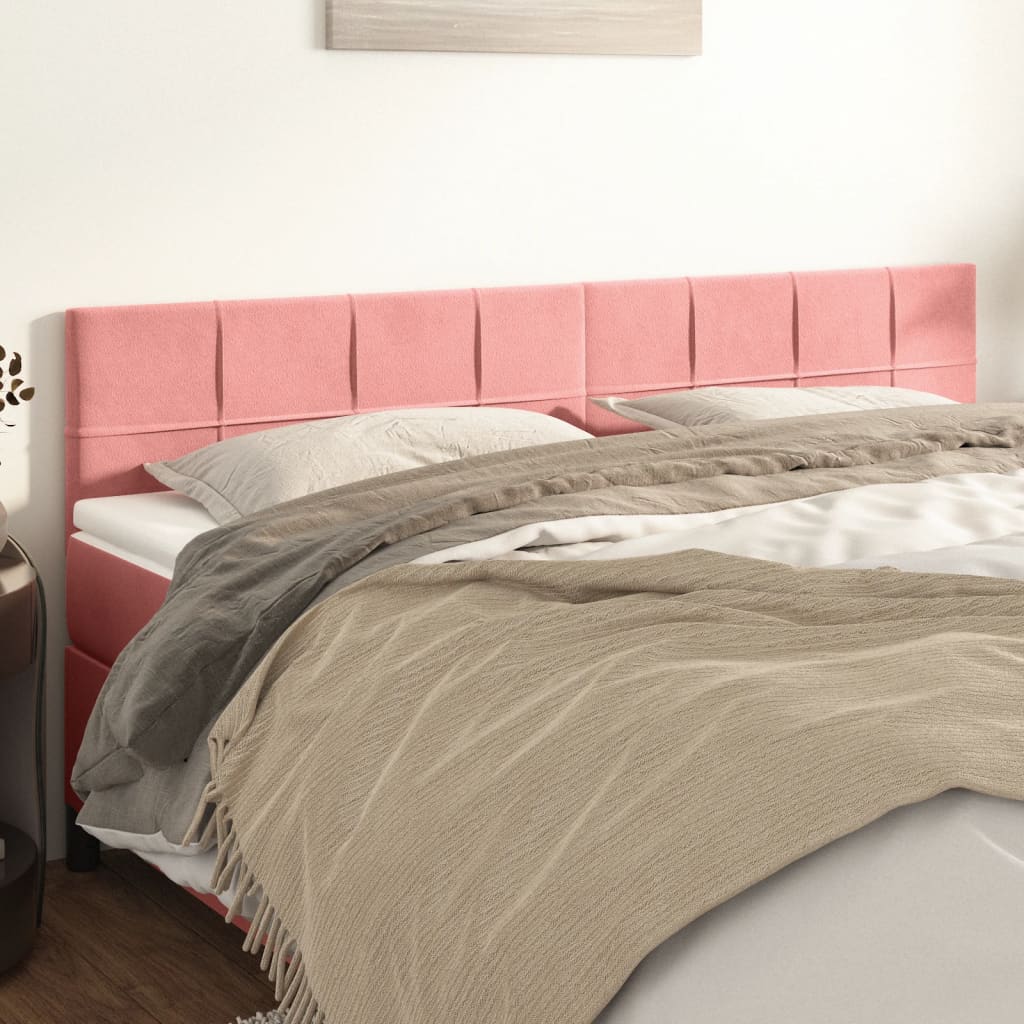 Kopfteile Rosa 200x5x78/88 cm Samt