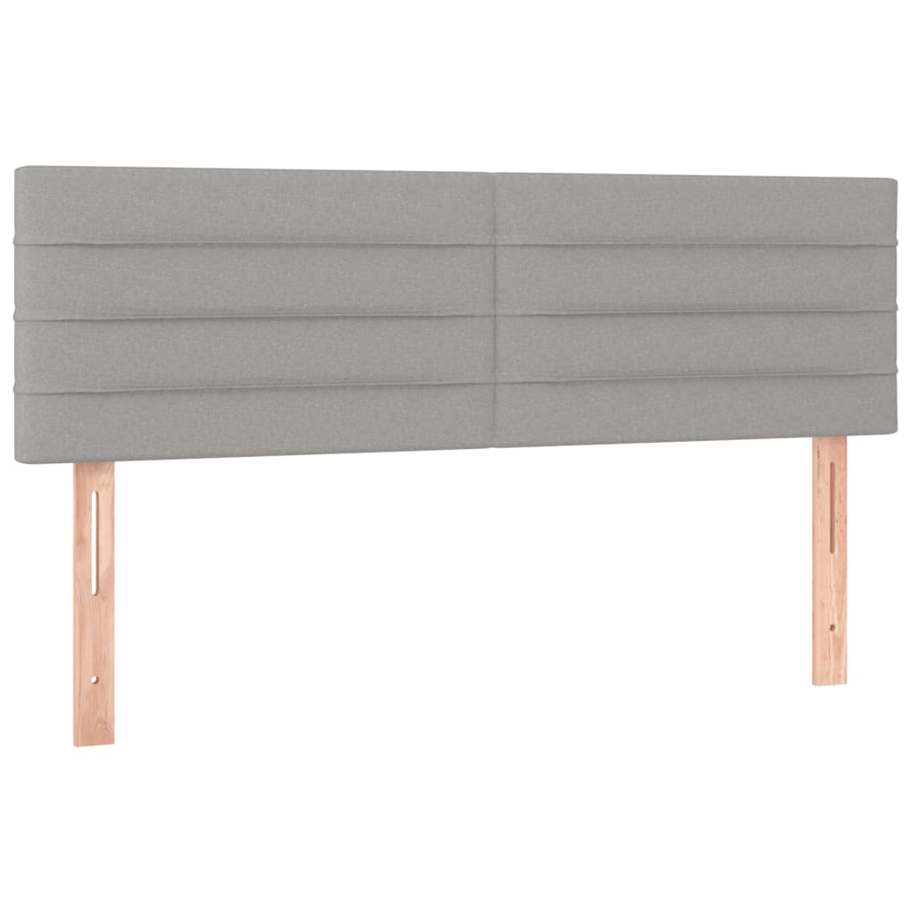 Kopfteile Hellgrau 144x5x78/88 cm Stoff