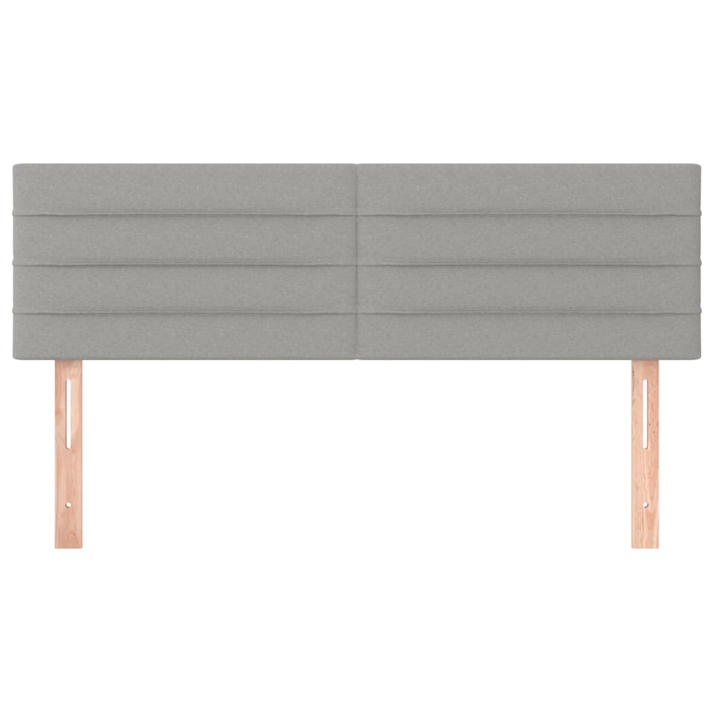 Kopfteile Hellgrau 144x5x78/88 cm Stoff