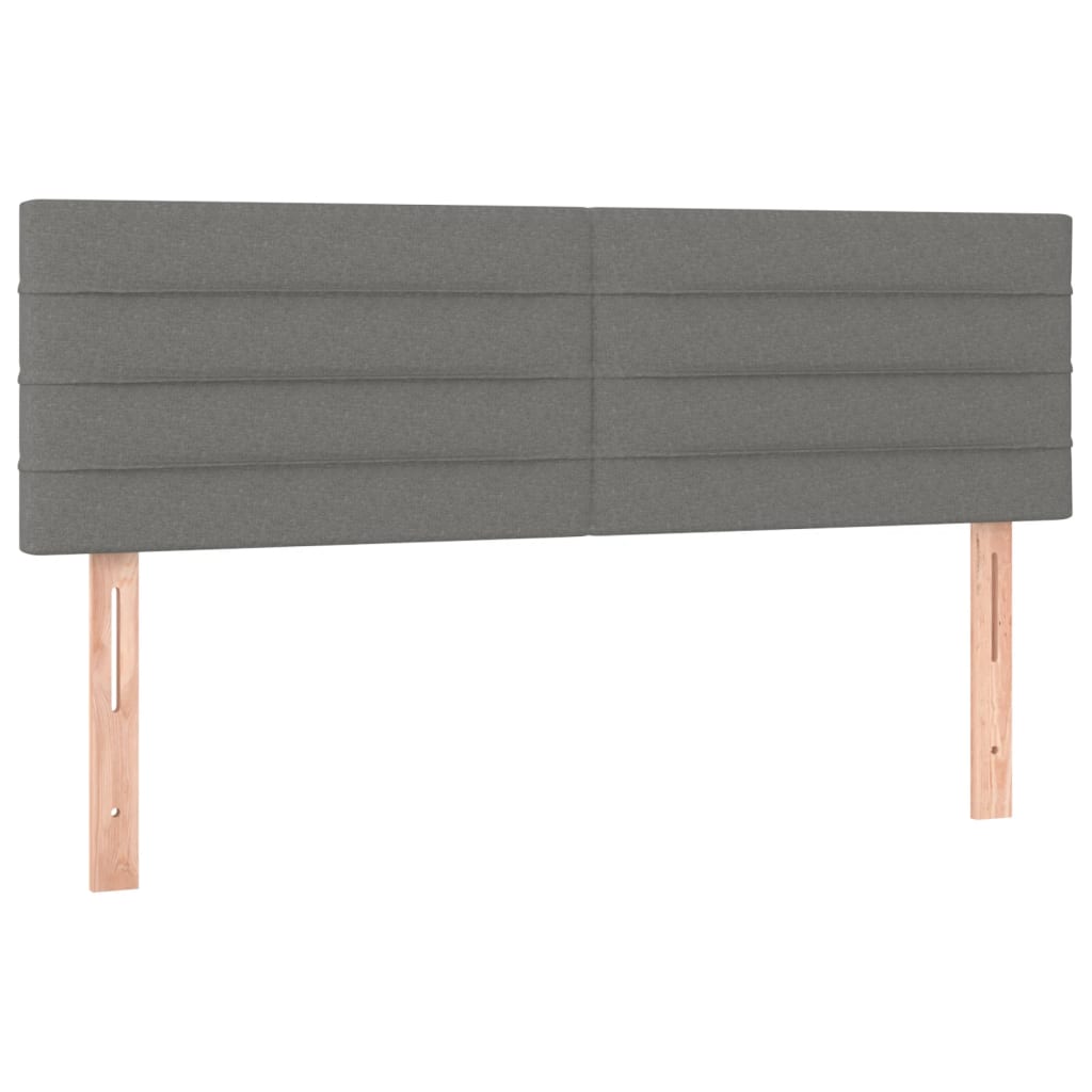 Kopfteile Dunkelgrau 144x5x78/88 cm Stoff