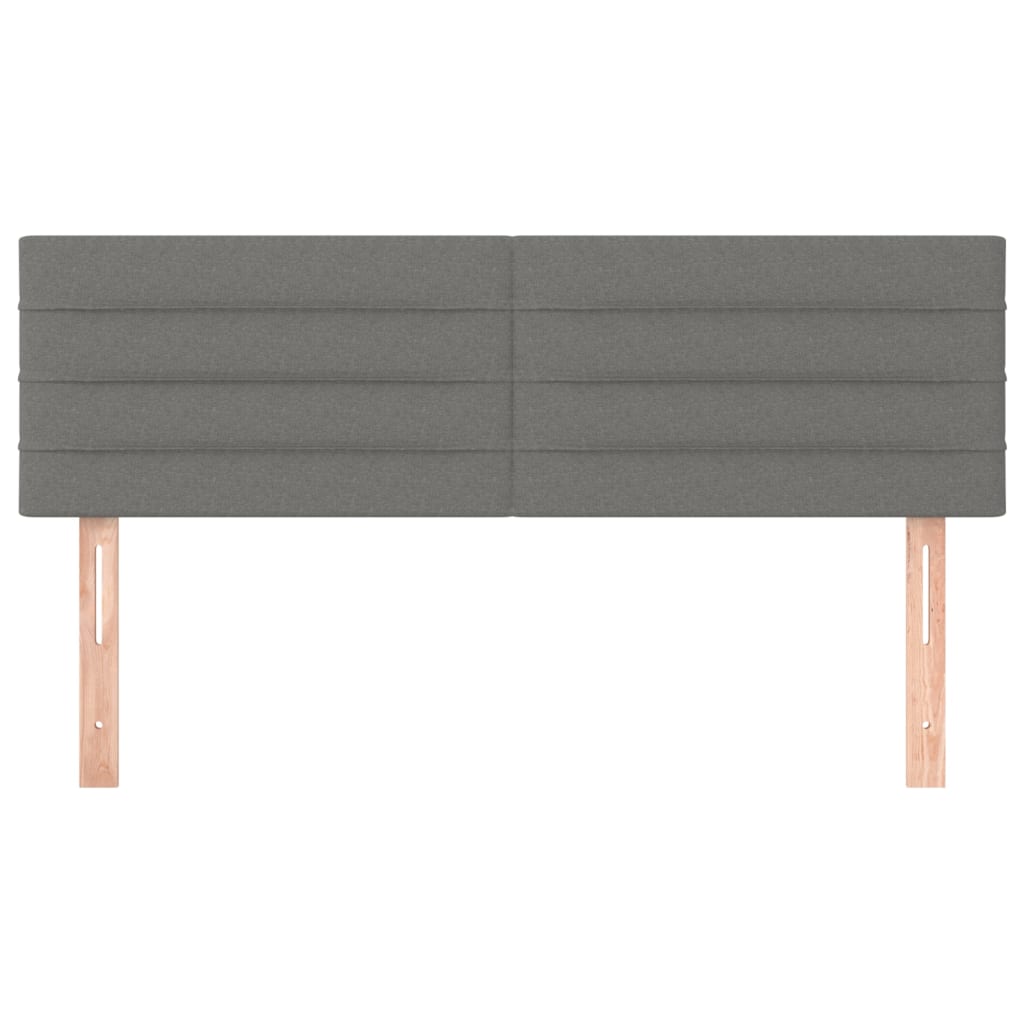 Kopfteile Dunkelgrau 144x5x78/88 cm Stoff