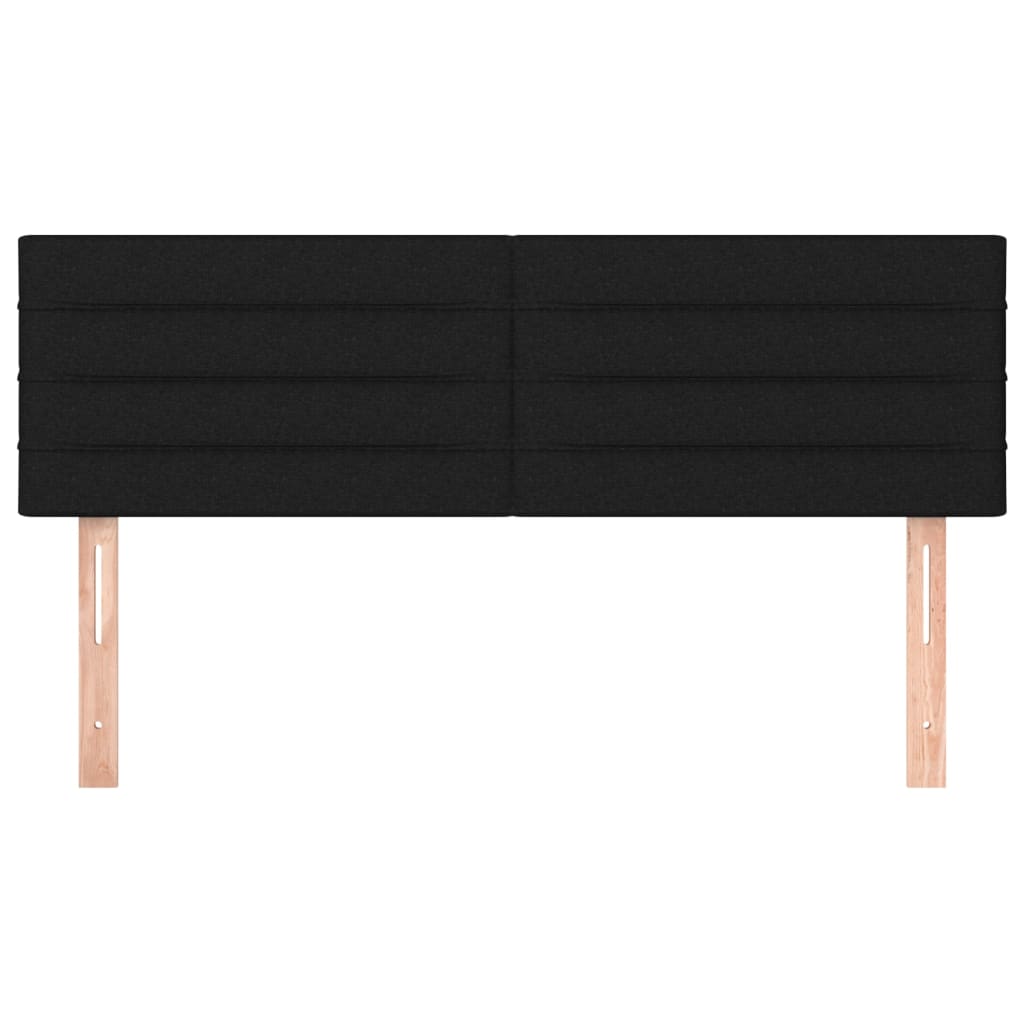 Kopfteile Schwarz 144x5x78/88 cm Stoff