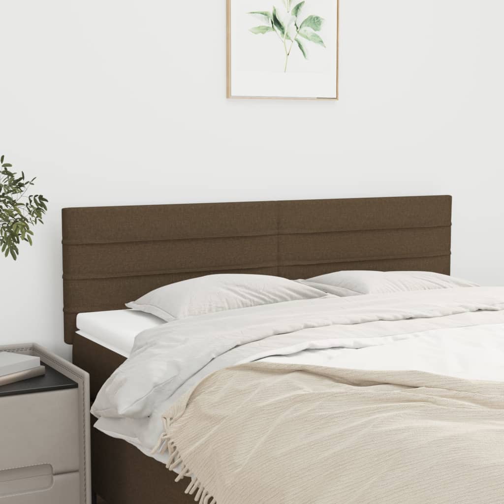 Kopfteile Dunkelbraun 144x5x78/88 cm Stoff