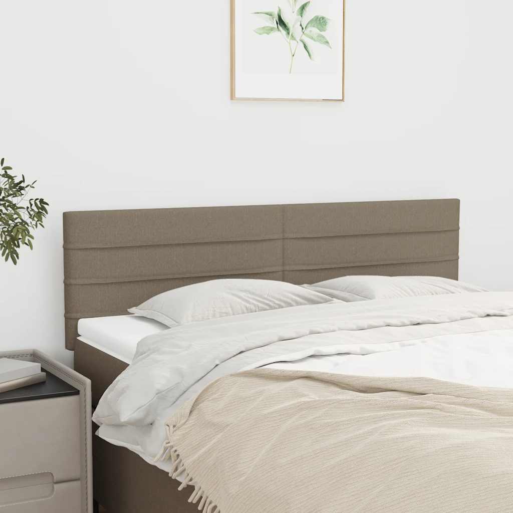 Kopfteile Taupe 144x5x78/88 cm Stoff