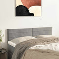 Kopfteile Hellgrau 144x5x78/88 cm Samt