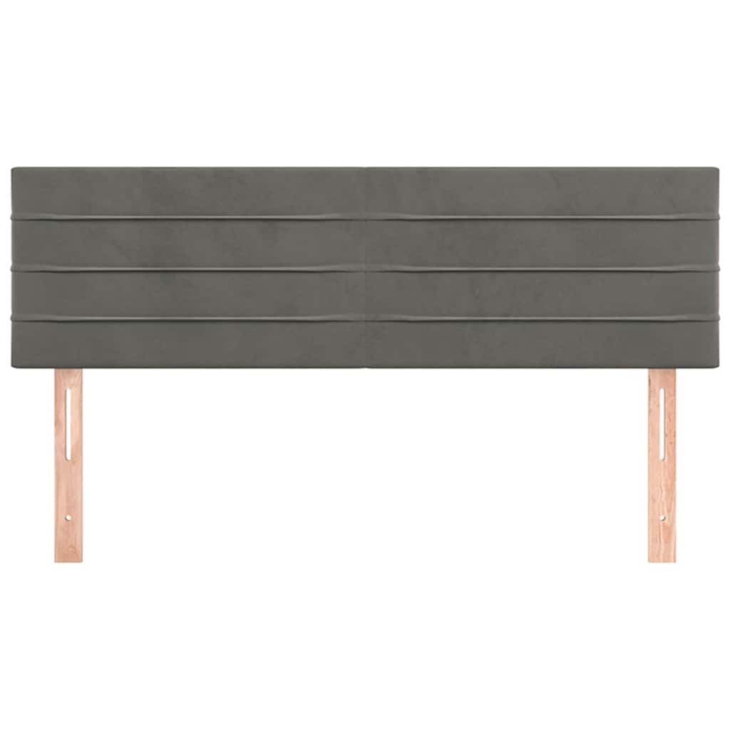 Kopfteile Dunkelgrau 144x5x78/88 cm Samt