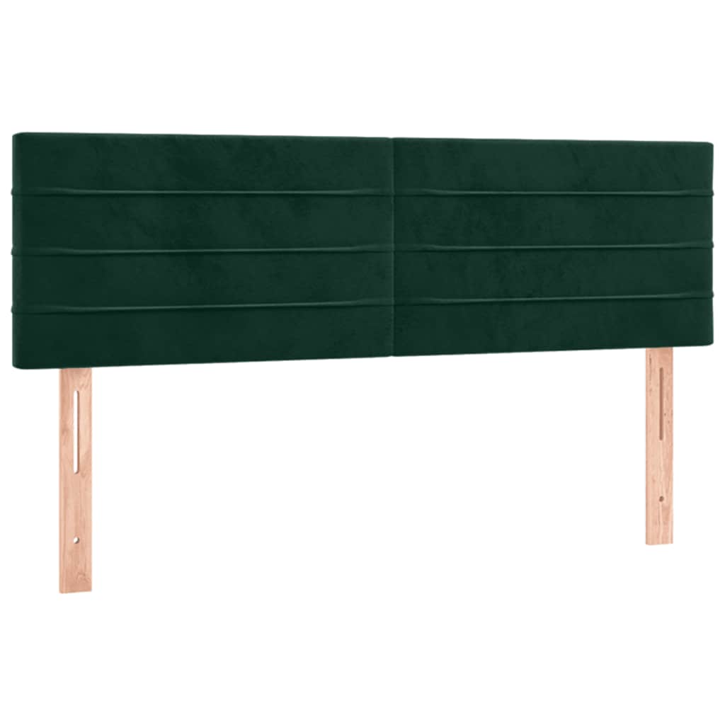 Kopfteile Dunkelgrün 144x5x78/88 cm Samt