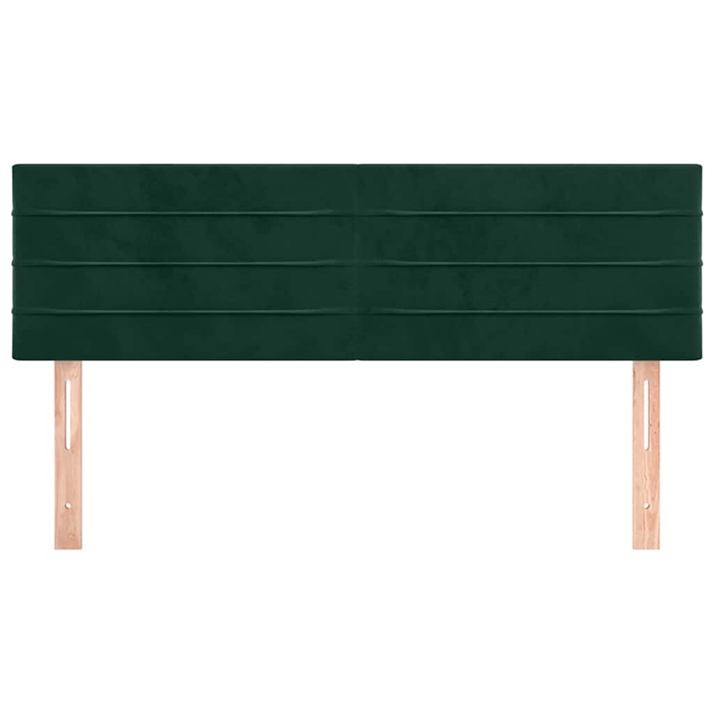 Kopfteile Dunkelgrün 144x5x78/88 cm Samt