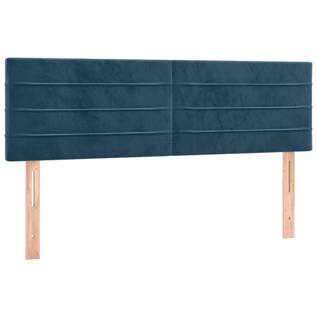 Kopfteile Dunkelblau 144x5x78/88 cm Samt