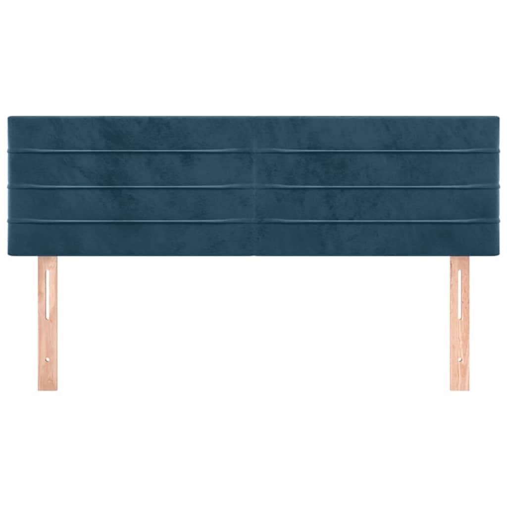 Kopfteile Dunkelblau 144x5x78/88 cm Samt