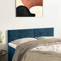 Kopfteile Dunkelblau 144x5x78/88 cm Samt