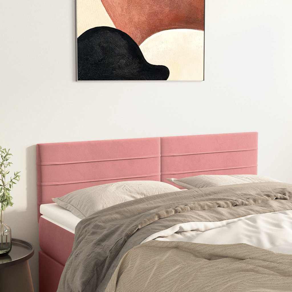 Kopfteile Rosa 144x5x78/88 cm Samt