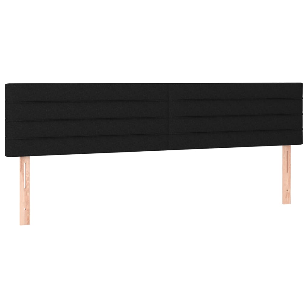 Kopfteile Schwarz 160x5x78/88 cm Stoff