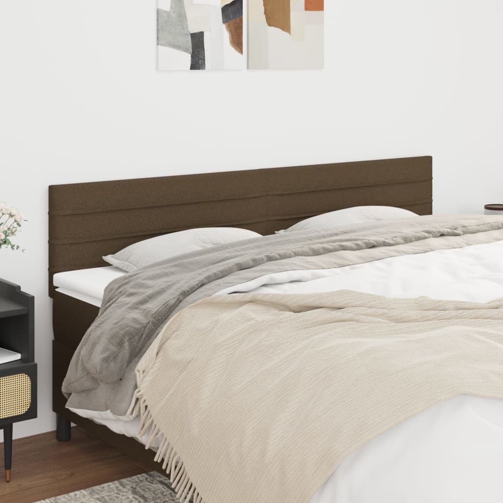 Kopfteile Dunkelbraun 160x5x78/88 cm Stoff