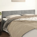 Kopfteile Hellgrau 160x5x78/88 cm Samt