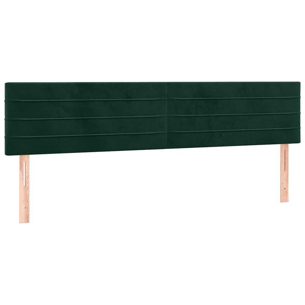 Kopfteile Dunkelgrün 160x5x78/88 cm Samt